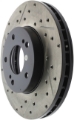 Picture of StopTech Power Slot 6-89-96 Nissan 300ZX Slotted & Drilled Right Front Rotor