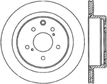 Picture of StopTech Power Slot 6-89-96 Nissan 300ZX Slotted & Drilled Right Rear Rotor