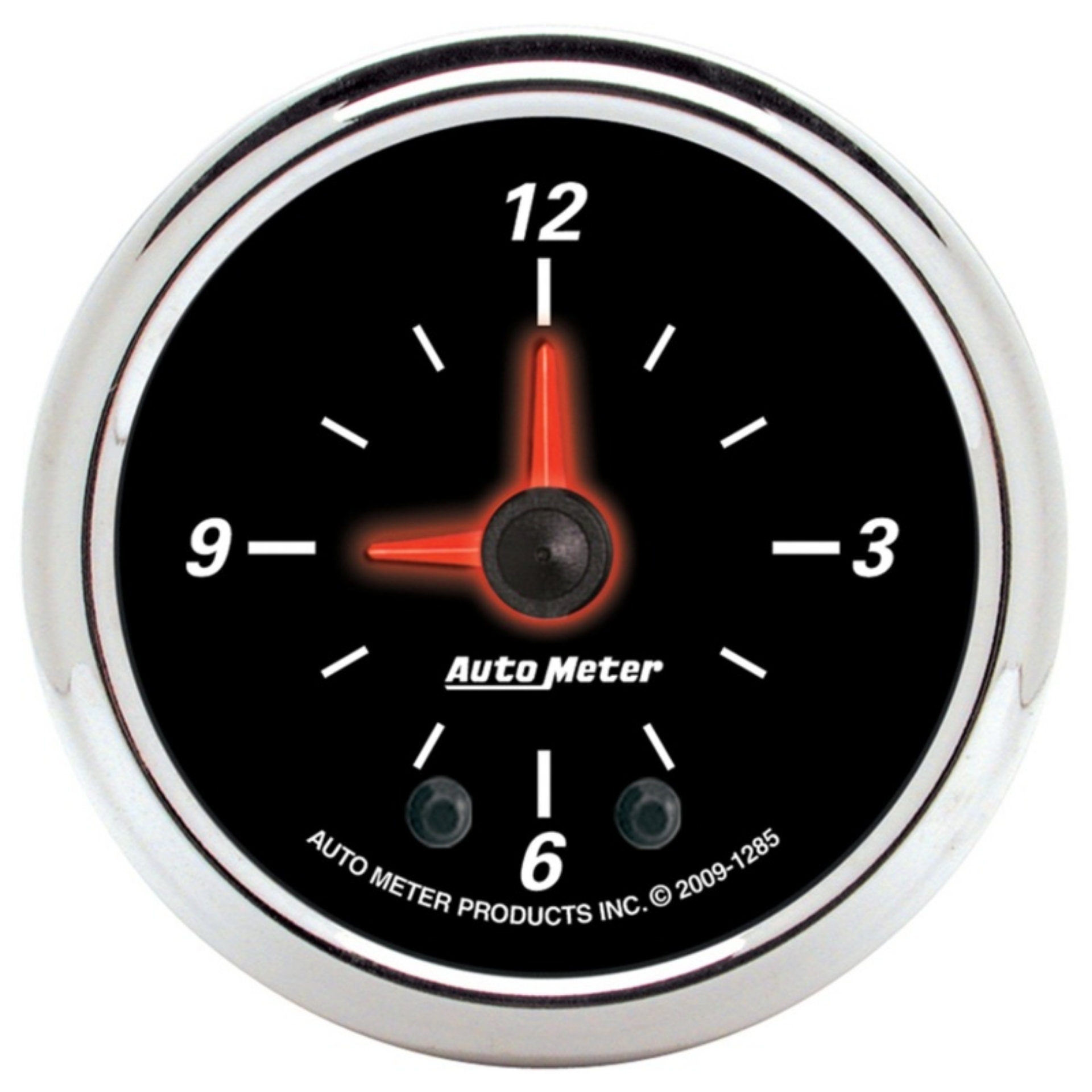Picture of Autometer 52mm Full Sweep Electric 12 Hour Clock Inc 10-5 ft Tubing or Wiring Harness