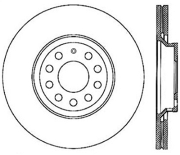Picture of StopTech 09 VW Passat CC - 06-09 Passat Slotted & Drilled Right Rear Rotor