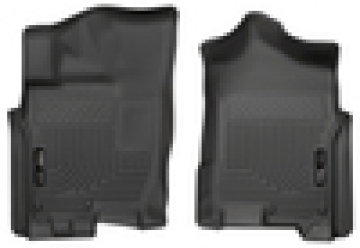 Picture of Husky Liners 2016 Nissan Titan XD Crew Cab WeatherBeater Front Row Black Floor Liners