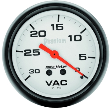 Picture of Autometer Phantom 2 5-8in Phantom Mechanical Vacuum Gauge