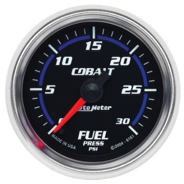 Picture of Autometer Cobalt 52mm 0-30 PSI Full Sweep Electronic Fuel Pressure Gauge