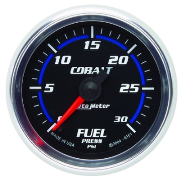Picture of Autometer Cobalt 52mm 0-30 PSI Full Sweep Electronic Fuel Pressure Gauge