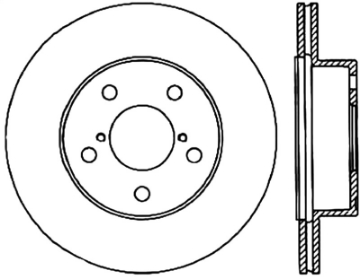 Picture of StopTech 05-07 Subaru Impreza WRX-STi Slotted & Drilled Left Rear Rotor