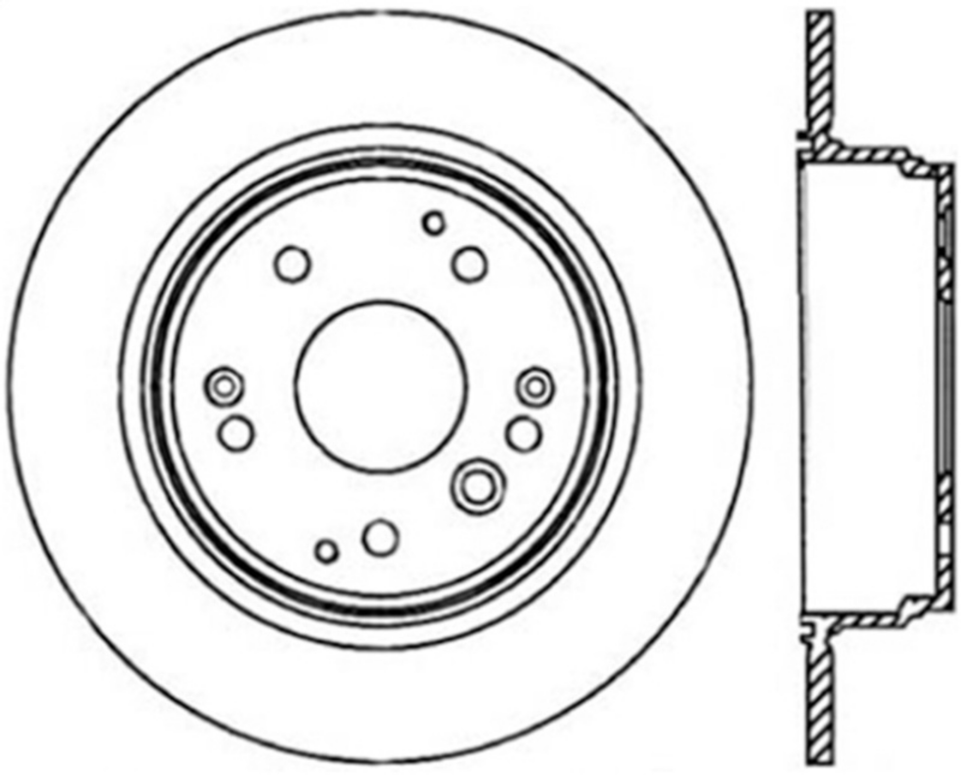 Picture of StopTech Power Slot 04-08 Acura TL-TL-S - 03-09 Honda Element Rear Left Slotted CRYO Rotor