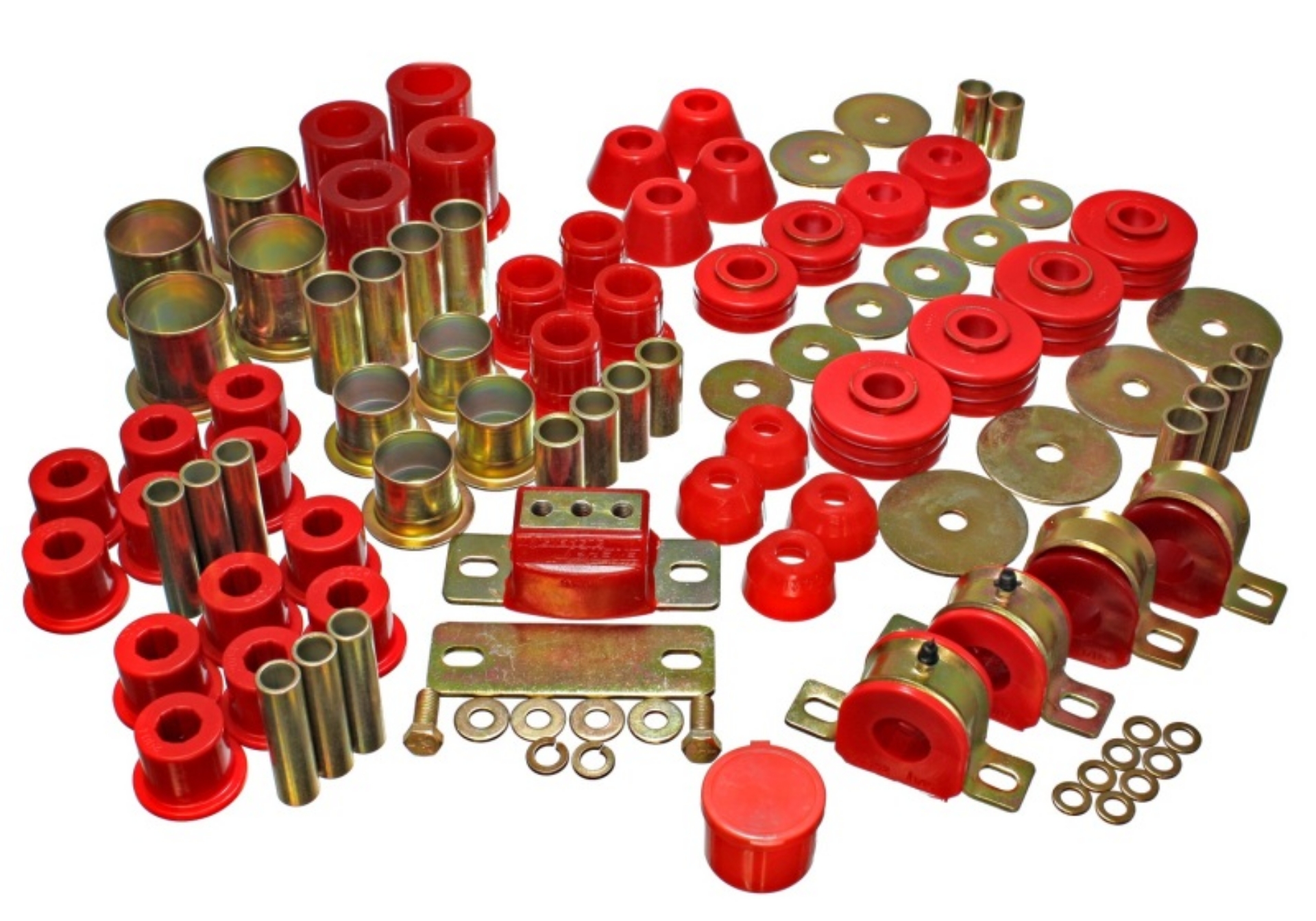 Picture of Energy Suspension 73-80 Chevrolet - GMC 2WD 1-2 Ton Pickup Red Hyper-flex Master Bushing Set