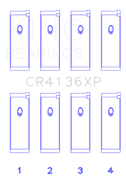 Picture of King Engine Bearings Nissan SR20DE-DET RWD 2-0L Performance Rod Bearing Set - Size STDX