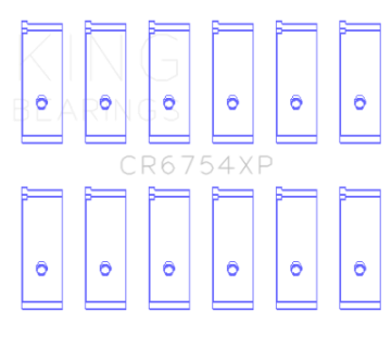 Picture of King Engine Bearings Toyota-Lexus 2JZGE-2JZGTE 3-0L Size 0-25mm Performance Rod Bearing Set