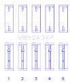 Picture of King Engine Bearings Nissan SR20DE-DET 2-0L Performance Main Bearing Set - Size STD