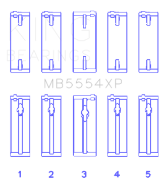 Picture of King Engine Bearings Toyota 3SGTE Size 0-25mm Performance Main Bearing Set