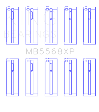Picture of King Acura D16A1 - 97-01 Honda H22A4 - 98+ F23A Size 0-25mm Performance Main Bearing Set