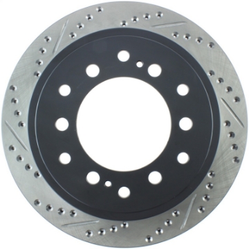 Picture of StopTech Power Slot 03-09 Toyota 4 Runner - 03-09 Lexus GX470 Drilled & Slotted Right Rear Rotor