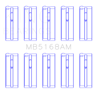 Picture of King Engine Bearings Acura F22B1-Honda F22A1-F22A6-F22B1-F22B2-F22B6 Main Bearing Set - Size STD