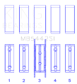 Picture of King Ford-Mazda Duratec 2-0-2-3 DOHC Size 0-25 Silicon Bi-Metal Aluminum Main Bearing Set