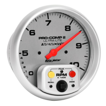 Picture of Autometer Ultra-Lite 5 inch 10K RPM In Dash Dual Range w- Memory Tachometer