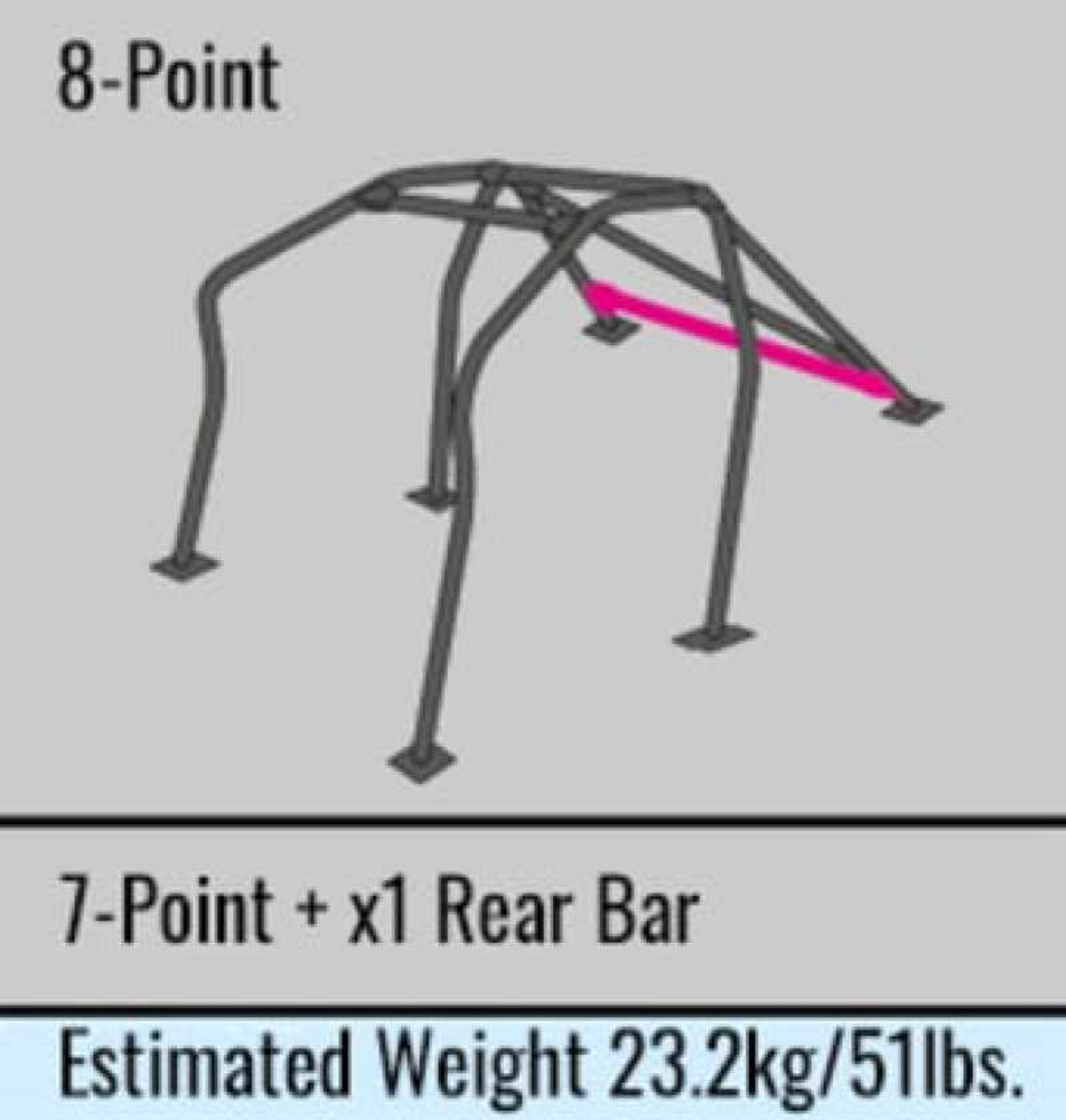 Picture of Cusco Chromoly Roll Cage 8pt Dash Escape 2 Passenger 89-94 Nissan 240SX-Silvia w- Sunroof