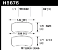 Picture of Hawk 09+ Mitsubishi Lancer Ralliart - 08+ Lancer GTS LTS Rear Brake Pads