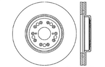 Picture of StopTech 95-00 Lexus LS 400 Left Front Slotted & Drilled Rotor