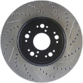 Picture of StopTech 95-00 Lexus LS 400 Left Front Slotted & Drilled Rotor