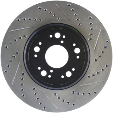 Picture of StopTech 95-00 Lexus LS 400 Left Front Slotted & Drilled Rotor