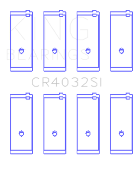 Picture of King Toyota SOHC 8V-16V - 4AGE-4AGEC-4AGELC DOHC 16V Silicon Bi-Metal Alum Rod Bearing Set