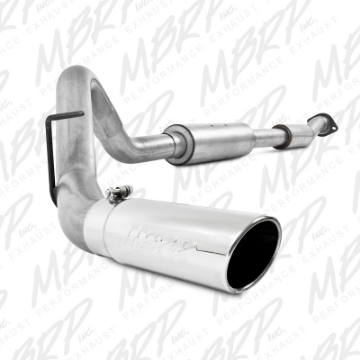 Picture of MBRP 11-13 Ford F150 SVT Raptor 6-2L EC-SB-CC-SB 3-5in Cat Back Single Exit Alum Exhaust System