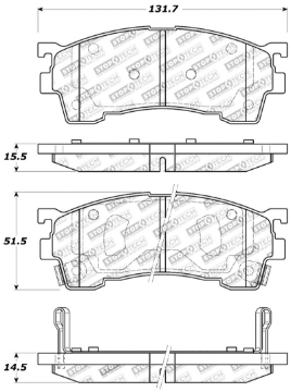 Picture of StopTech Performance 93-97 Ford Probe - 93-97 Mazda MX-6-93-02 626 Front Brake Pads