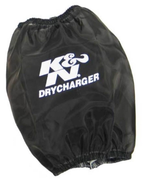 Picture of K&N Black Drycharger Round Tapered Air Filter Wrap 5-5in Base ID x 4-5in Top ID x 6-5in H