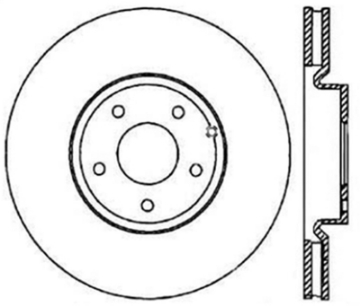 Picture of StopTech SportStop 6-02-08 Nissan 350Z - 8-02-04 Infiniti G35 Slotted & Drilled Rear Right Rotor