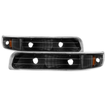 Picture of xTune Chevy Silverado 99-02 Amber Reflector Bumper Lights Black CBL-JH-CS99-AM-BK