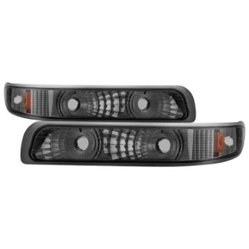 Picture of xTune Chevy Silverado 99-02 Amber Reflector Bumper Lights Smoke CBL-JH-CS99-AM-SM