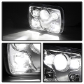 Picture of Xtune Rectangular SeaLED Beam 7X6 Inch LED Headlights  High-Low Beam  Chrome PRO-JH-7X6LED-HL-C