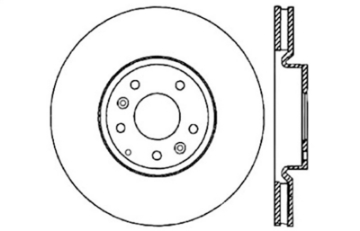 Picture of StopTech 04-09 Mazda RX-8 Slotted & Drilled Left Front Rotor