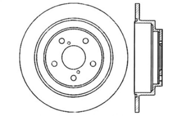 Picture of StopTech 05-06 Saab 9-2X AWD - 02-05 Impreza WRX - 02 WRX STi Slotted & Drilled Left Rear Rotor