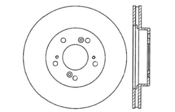 Picture of StopTech 97-01 Acura Integra Type R - 97-01 Honda CR-V Slotted & Drilled Left Front Rotor