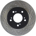 Picture of StopTech 97-01 Acura Integra Type R - 97-01 Honda CR-V Slotted & Drilled Left Front Rotor