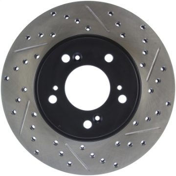 Picture of StopTech 97-01 Acura Integra Type R - 97-01 Honda CR-V Slotted & Drilled Left Front Rotor