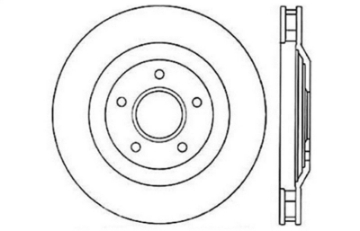 Picture of StopTech 04 & 08 Cadillac XLR-XLR-V - 97-04 Chevy Corvette Slotted & Drilled Front Right Rotor