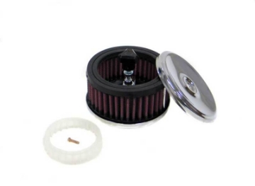 Picture of K&N 4in Round x 3in Overall Height Red Custom Air Cleaner Assembly for use on Nostalgia Engines
