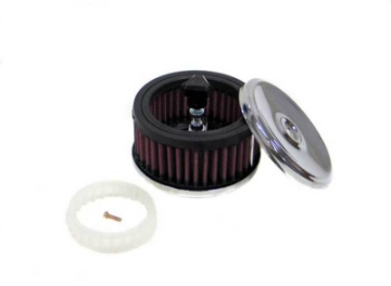 Picture of K&N 4in Round x 3in Overall Height Red Custom Air Cleaner Assembly for use on Nostalgia Engines