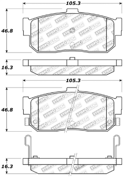 Picture of StopTech Performance 91-11-00 Infiniti G20-95-10-00 I30-I35 - 9-90-10-00 Maxima Rear Brake Pads