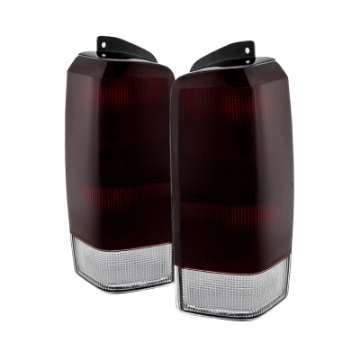 Picture of xTune Jeep Cherokee 1997-2001 OEM Style Tail Lights Red Smoked ALT-JH-JC97-OE-RSM