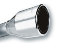 Picture of Borla 2-5in Inlet 4-5in Round Rolled Angle Cut Phantom X 7-75in Long Embossed Universal Exhaust Tips
