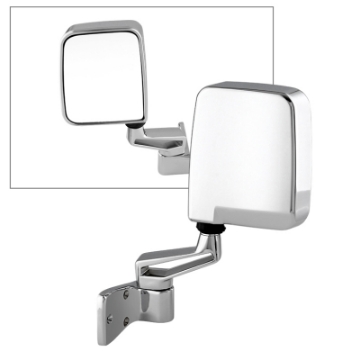 Picture of Xtune Jeep Wrangler 87-02 OE Mirror Chrome Manual Left | Pl# Ch1320189 MIR-25001-122-M-L