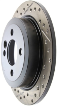 Picture of StopTech 07-09 Mini Cooper-Cooper S Slotted & Drilled Right Rear Rotor