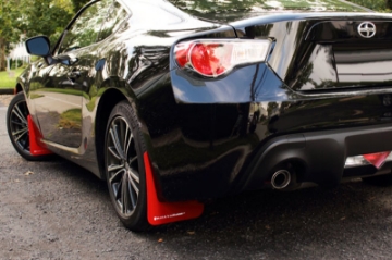 Picture of Rally Armor 13-17 Subaru BRZ-Toyota FR-S Red UR Mud Flap w-White Logo