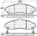 Picture of StopTech Performance 04-08 Cadillac XLR-XLR-V - 97-10 Corvette - 05-06 Pontiac GTO Front Brake Pads