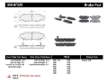 Picture of StopTech Performance 04-08 Cadillac XLR-XLR-V - 97-10 Chevrolet Corvette Rear Brake Pads