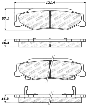 Picture of StopTech Performance 04-08 Cadillac XLR-XLR-V - 97-10 Chevrolet Corvette Rear Brake Pads
